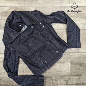 AG Adriano Goldschmied Snap Front Denim Jacket Size S